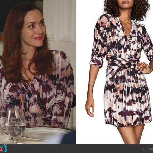 💕REISS💕 Orla Mini Dress ~ Ikat Print US 8 - Picture 8 of 15